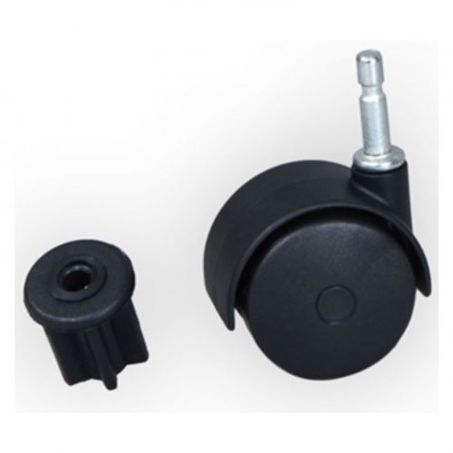 Kit Rodizío Nylon 40mm Preto - 4 peças